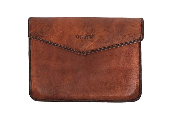 Leather Laptop Sleeve 13 inch, Leather Laptop Sleeve Case with Zipper for  13.5 inch Surface Book/ 13.3 MacBook Air/Pro