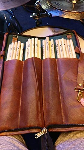 MG Leather Work Genuine leather Drumstick Bag Compact Yellow