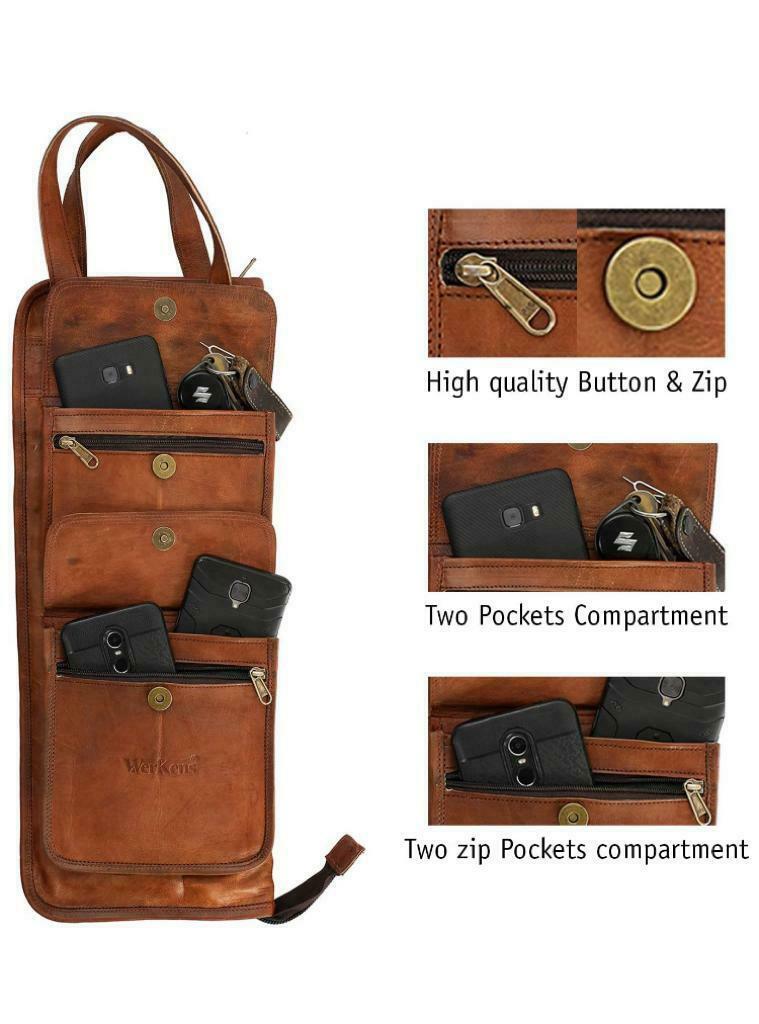 Handmade premium leather bag for up to 30 mallet pairs