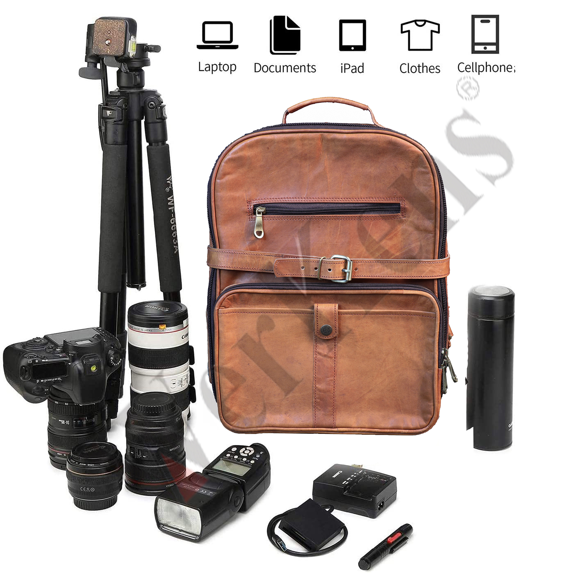 Custom Leather Camera Bag Camera Messenger Bag Photographer 