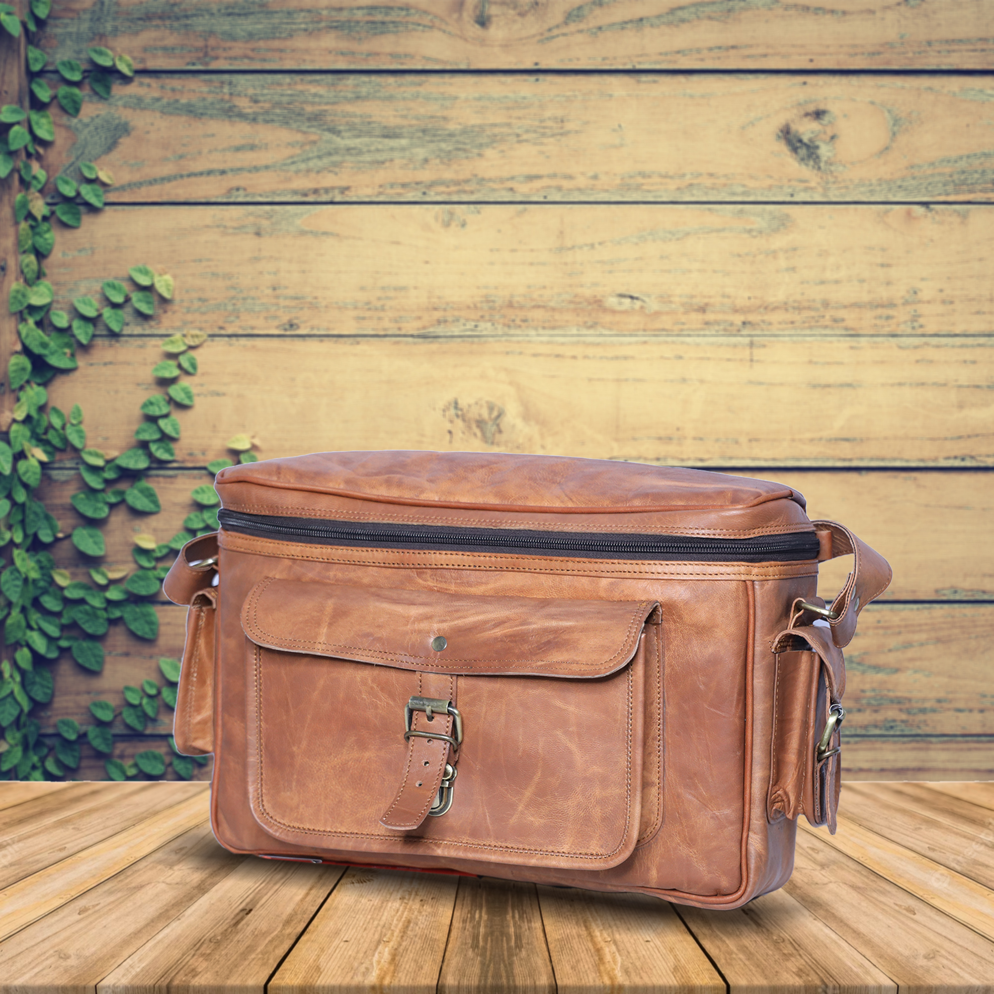 Personalized Leather Messenger Briefcase Satchel Sling Bag Men 